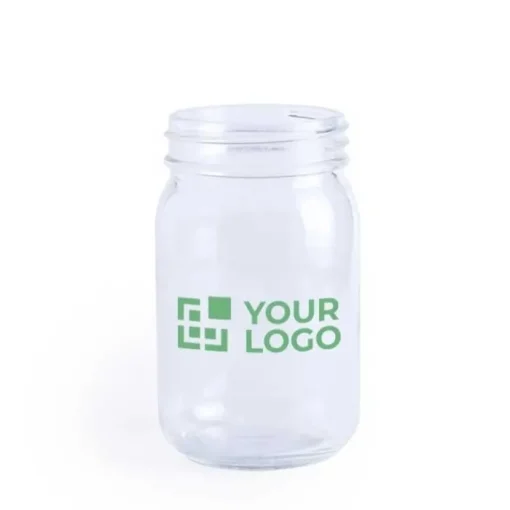 Gift Campaign Bicchiere di vetro personalizzato a forma di barattolo da 450ml Cocktail> Bicchieri Di Vetro Personalizzati