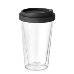 Gift Campaign Bicchiere doppia parete con tappo in silicone 350ml Silicone> Bicchieri Take Away