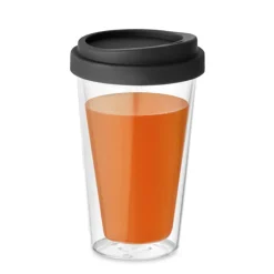 Gift Campaign Bicchiere doppia parete con tappo in silicone 350ml Silicone> Bicchieri Take Away