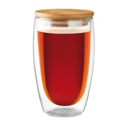 Gift Campaign Bicchiere grande doppia parete con tappo bambù 450ml Vacuum Large> Tazzine Da Caffè E Tazze Tè