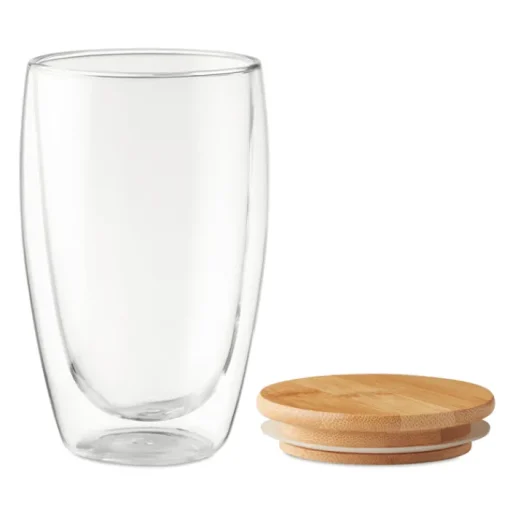 Gift Campaign Bicchiere grande doppia parete con tappo bambù 450ml Vacuum Large> Tazzine Da Caffè E Tazze Tè