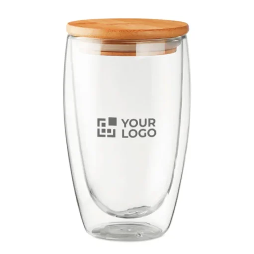 Gift Campaign Bicchiere grande doppia parete con tappo bambù 450ml Vacuum Large> Tazzine Da Caffè E Tazze Tè