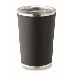 Gift Campaign Bicchiere in acciaio con fodera rimovibile in pelle sintetica 350ml> Bicchieri Take Away