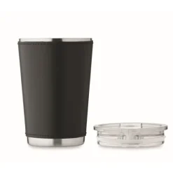 Gift Campaign Bicchiere in acciaio con fodera rimovibile in pelle sintetica 350ml></noscript> Bicchieri Take Away