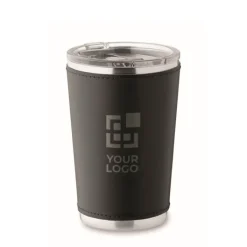 Gift Campaign Bicchiere in acciaio con fodera rimovibile in pelle sintetica 350ml></noscript> Bicchieri Take Away