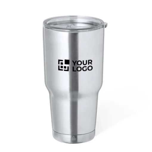 Gift Campaign Bicchiere in acciaio inossidabile a doppia parete con dosatore 800ml> Bicchieri Termici Personalizzati