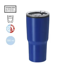 Gift Campaign Bicchiere in acciaio inox a doppia parete con dosatore 580 ml> Bicchieri Termici Personalizzati