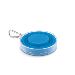 Gift Campaign Bicchiere in silicone pieghevole con portapillole e moschettone MediCup> Gadget Per Medici E Infermieri