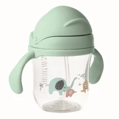 Gift Campaign Bicchiere in tritan per bambini con elefantini e cannuccia 250ml> Altri Utensili Da Cucina