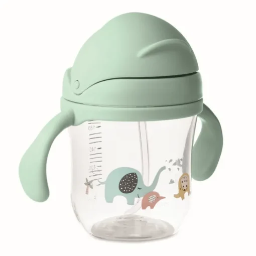 Gift Campaign Bicchiere in tritan per bambini con elefantini e cannuccia 250ml> Altri Utensili Da Cucina