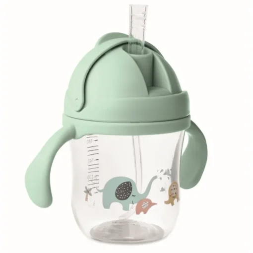 Gift Campaign Bicchiere in tritan per bambini con elefantini e cannuccia 250ml> Altri Utensili Da Cucina