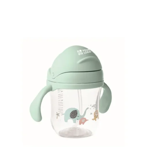 Gift Campaign Bicchiere in tritan per bambini con elefantini e cannuccia 250ml> Altri Utensili Da Cucina