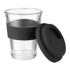 Gift Campaign Bicchiere take away con tappo e fascia silicone 350ml Takeaway Cristal> Bicchieri Take Away