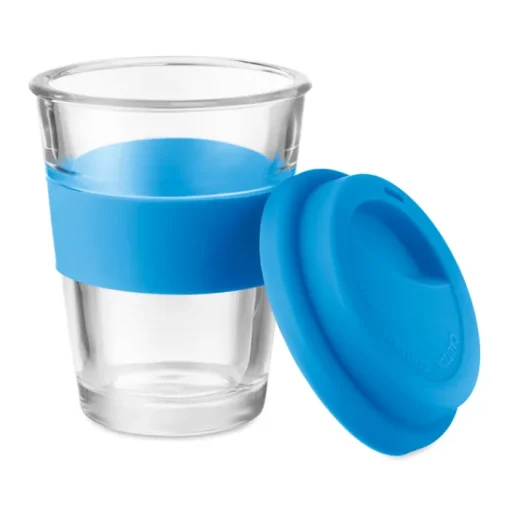 Gift Campaign Bicchiere take away con tappo e fascia silicone 350ml Takeaway Cristal> Bicchieri Take Away