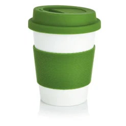 Gift Campaign Bicchiere take away ecologico fascia e tappo abbinati 350ml Latte></noscript> Bicchieri Take Away