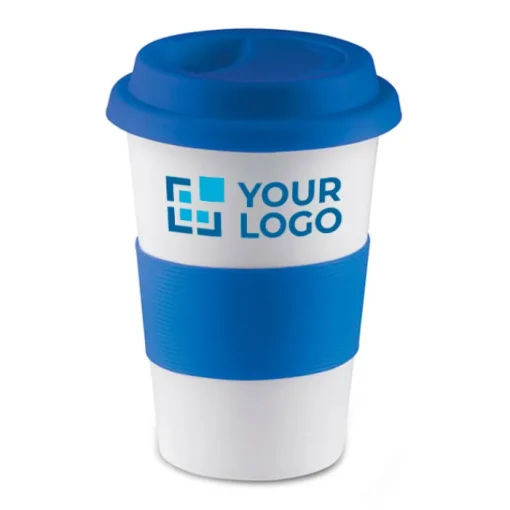 Gift Campaign Bicchiere take away in ceramica coperchio e fascia 400ml Takeaway Plus> Bicchieri Take Away