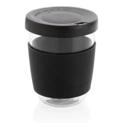 Gift Campaign Bicchiere take away in vetro con fascia e coperchio 360ml Ukiyo> Bicchieri Take Away
