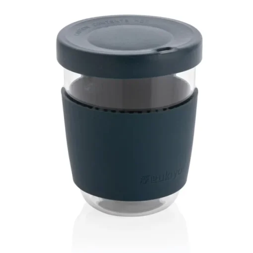 Gift Campaign Bicchiere take away in vetro con fascia e coperchio 360ml Ukiyo> Bicchieri Take Away