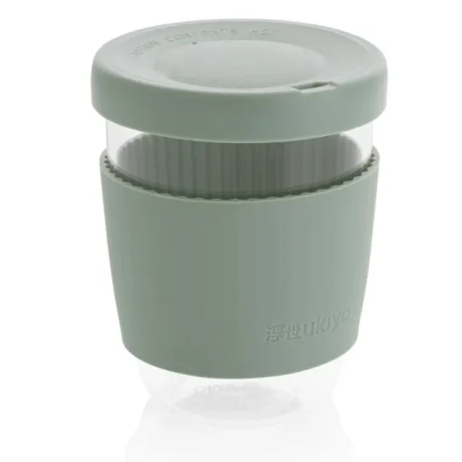 Gift Campaign Bicchiere take away in vetro con fascia e coperchio 360ml Ukiyo> Bicchieri Take Away