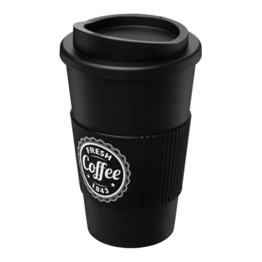 Gift Campaign Bicchiere tappo di sicurezza e fascia 350ml Takeaway agarre Americano> Bicchieri Take Away
