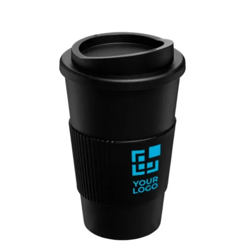 Gift Campaign Bicchiere tappo di sicurezza e fascia 350ml Takeaway agarre Americano> Bicchieri Take Away
