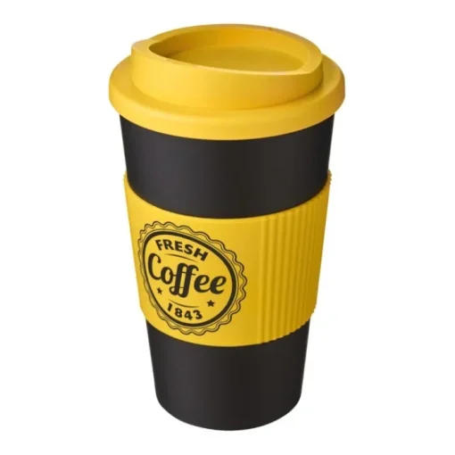 Gift Campaign Bicchiere tappo di sicurezza e fascia 350ml Takeaway agarre Americano> Bicchieri Take Away