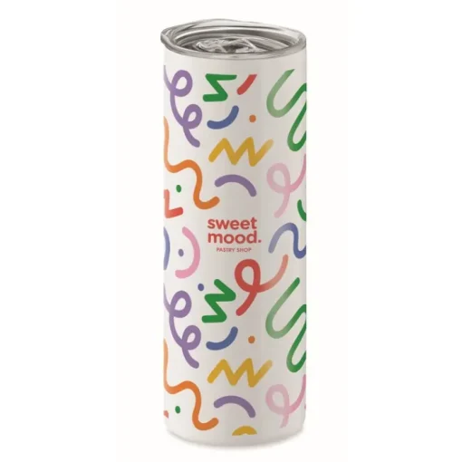 Gift Campaign Bicchiere termico cilindrico con coperchio di plastica 590ml Sublim> Bicchieri Termici Personalizzati