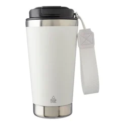 Gift Campaign Bicchiere termico con cinturino coordinato e coperchio nero da 500 ml> Bicchieri Termici Personalizzati