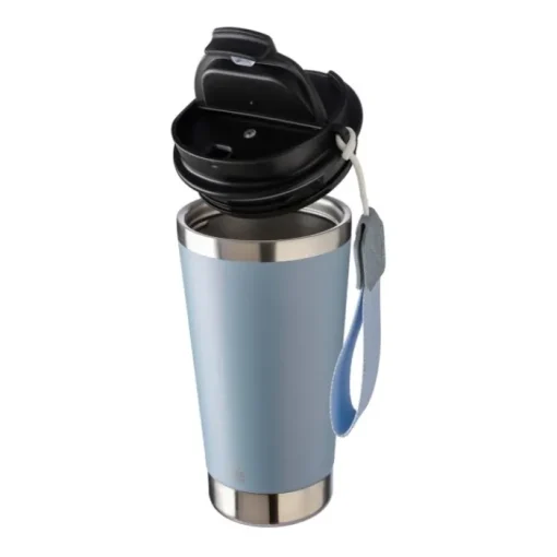 Gift Campaign Bicchiere termico con cinturino coordinato e coperchio nero da 500 ml> Bicchieri Termici Personalizzati