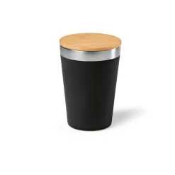Gift Campaign Bicchiere termico da viaggio acciaio riciclato con tappo in bambù 400ml> Bicchieri Termici Personalizzati