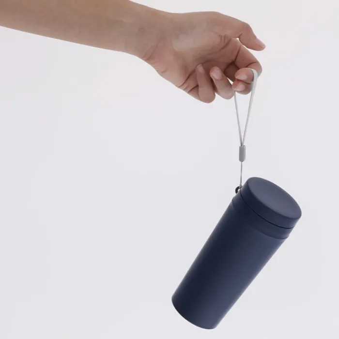 Gift Campaign Bicchiere termico da viaggio con tappo a vite e laccetto da 320ml> Bicchieri Termici Personalizzati