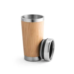 Gift Campaign Bicchiere termico da viaggio in bambù e acciaio inossidabile Bamboo> Gadget Ecologici|Bicchieri Termici Personalizzati