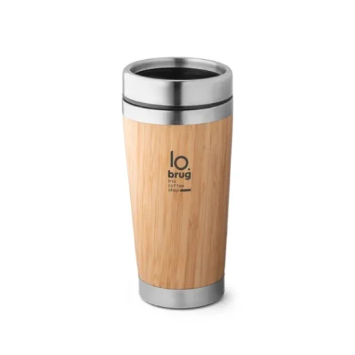 Gift Campaign Bicchiere termico da viaggio in bambù e acciaio inossidabile Bamboo> Gadget Ecologici|Bicchieri Termici Personalizzati
