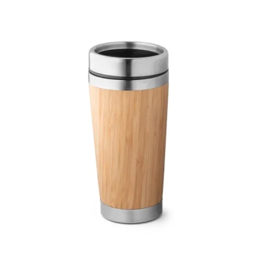 Gift Campaign Bicchiere termico da viaggio in bambù e acciaio inossidabile Bamboo> Gadget Ecologici|Bicchieri Termici Personalizzati