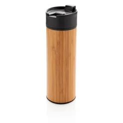 Gift Campaign Bicchiere termico d'asporto con logo in acciaio e bambù da 450 ml Wood> Bicchieri Termici Personalizzati