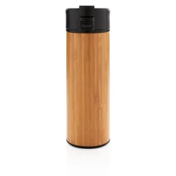 Gift Campaign Bicchiere termico d'asporto con logo in acciaio e bambù da 450 ml Wood> Bicchieri Termici Personalizzati