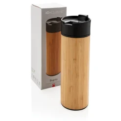 Gift Campaign Bicchiere termico d'asporto con logo in acciaio e bambù da 450 ml Wood></noscript> Bicchieri Termici Personalizzati