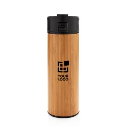 Gift Campaign Bicchiere termico d'asporto con logo in acciaio e bambù da 450 ml Wood></noscript> Bicchieri Termici Personalizzati