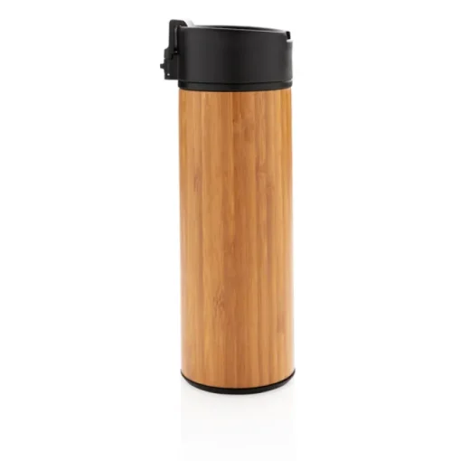 Gift Campaign Bicchiere termico d'asporto con logo in acciaio e bambù da 450 ml Wood> Bicchieri Termici Personalizzati