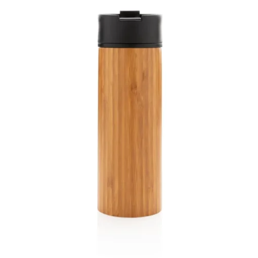 Gift Campaign Bicchiere termico d'asporto con logo in acciaio e bambù da 450 ml Wood> Bicchieri Termici Personalizzati
