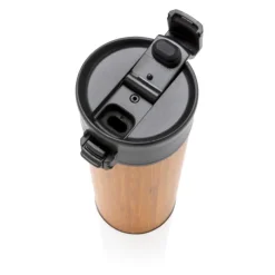 Gift Campaign Bicchiere termico d'asporto con logo in acciaio e bambù da 450 ml Wood></noscript> Bicchieri Termici Personalizzati