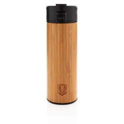 Gift Campaign Bicchiere termico d'asporto con logo in acciaio e bambù da 450 ml Wood></noscript> Bicchieri Termici Personalizzati