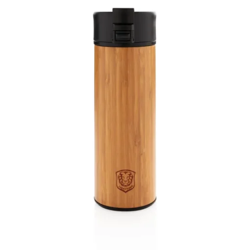 Gift Campaign Bicchiere termico d'asporto con logo in acciaio e bambù da 450 ml Wood> Bicchieri Termici Personalizzati