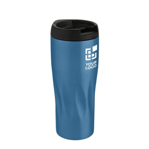 Gift Campaign Bicchiere termico d'asporto con disegno geometrico 450ml Waves> Bicchieri Termici Personalizzati