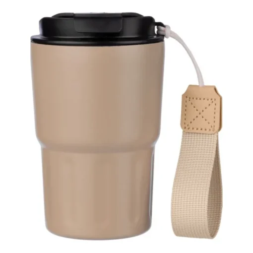 Gift Campaign Bicchiere termico in acciaio verniciato a polvere con laccetto 320ml> Bicchieri Termici Personalizzati