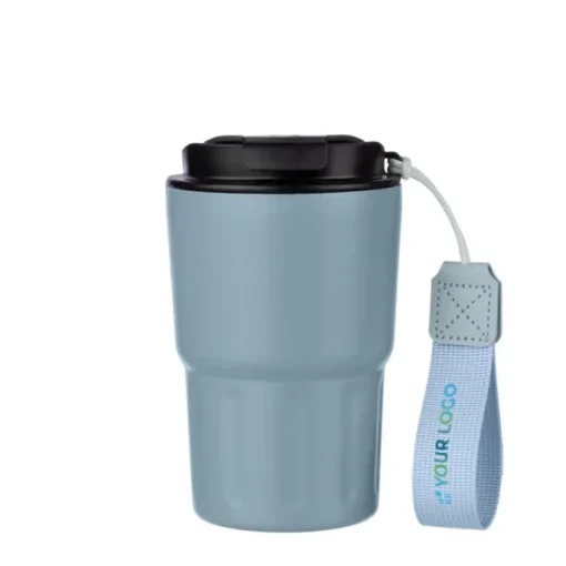 Gift Campaign Bicchiere termico in acciaio verniciato a polvere con laccetto 320ml> Bicchieri Termici Personalizzati