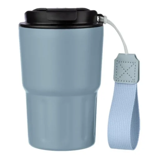 Gift Campaign Bicchiere termico in acciaio verniciato a polvere con laccetto 320ml> Bicchieri Termici Personalizzati
