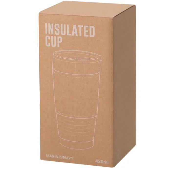 Gift Campaign Bicchiere termico in acciaio inox con fascia in PU colorata da 420ml> Bicchieri Termici Personalizzati