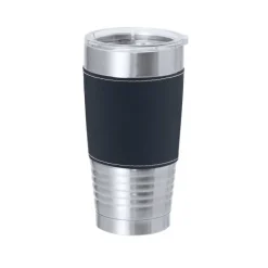 Gift Campaign Bicchiere termico in acciaio inox con fascia in PU colorata da 420ml><noscript><img width=