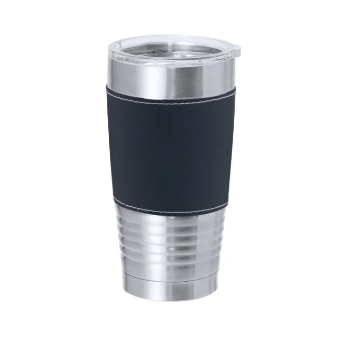 Gift Campaign Bicchiere termico in acciaio inox con fascia in PU colorata da 420ml> Bicchieri Termici Personalizzati